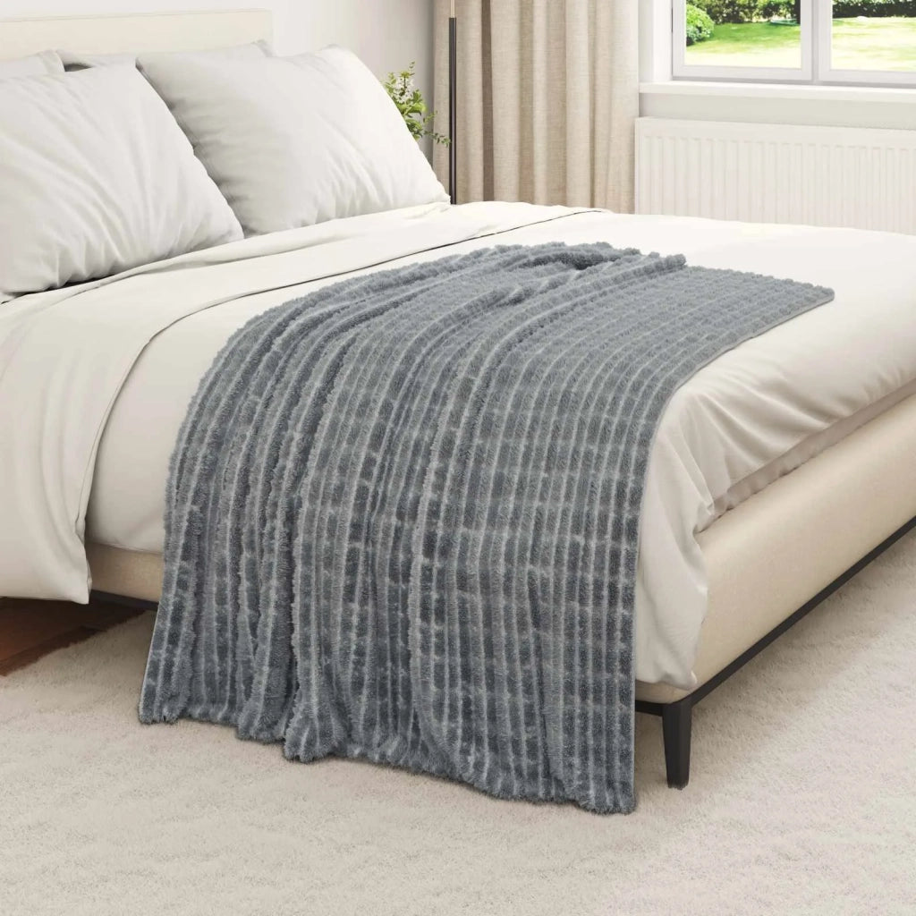 Coperta Grigio scuro 150 x 130 cm Panno