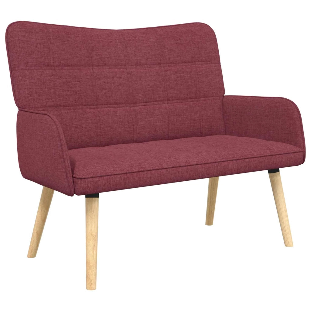 Sofa a Due Posti Rosso vino 115 x 61 x 87 cm Tessuto 42028894