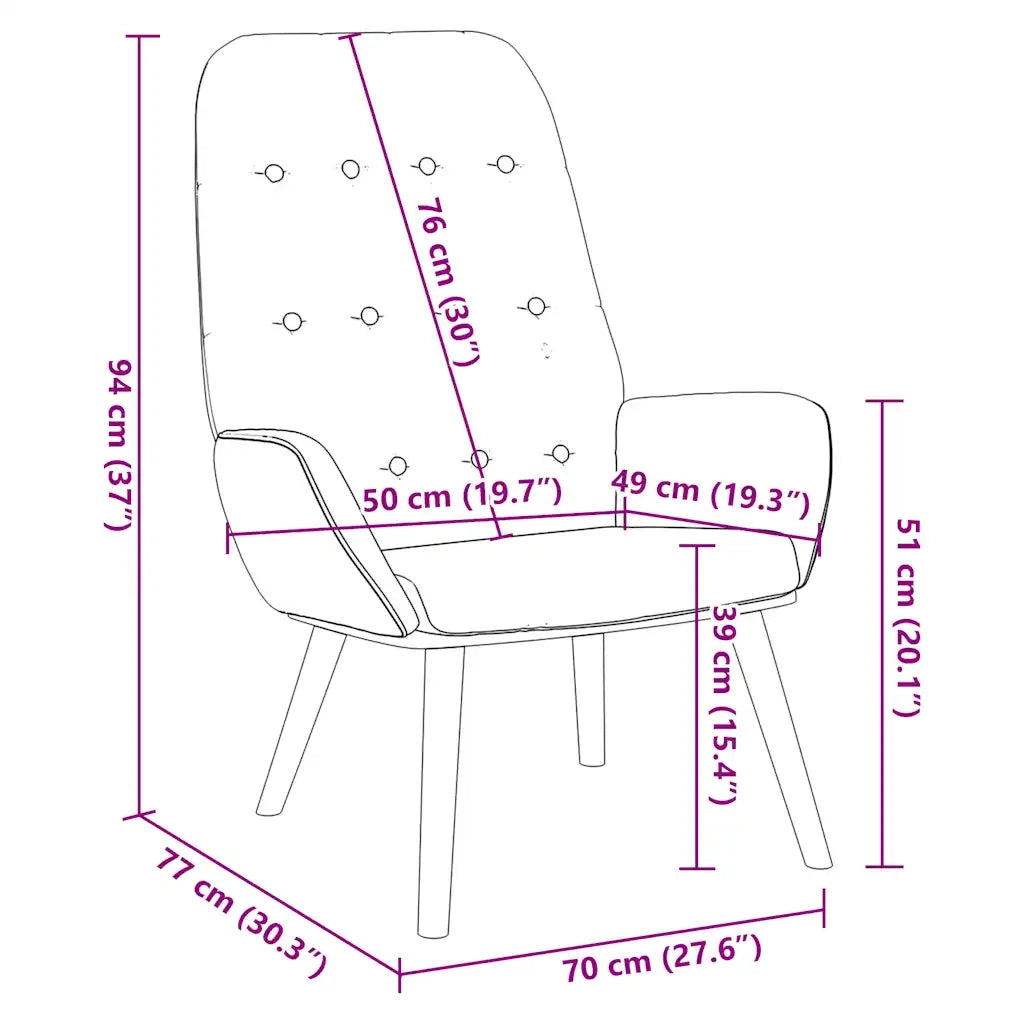 Poltrona Relax Marrone in Velluto 4102640