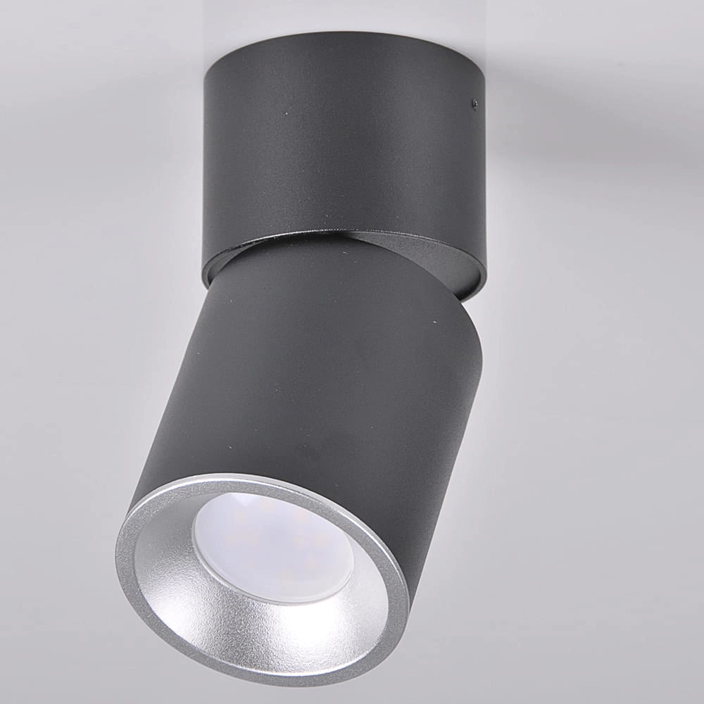 Faretto da soffitto orientabile GU10 nero/argento Astra Polux