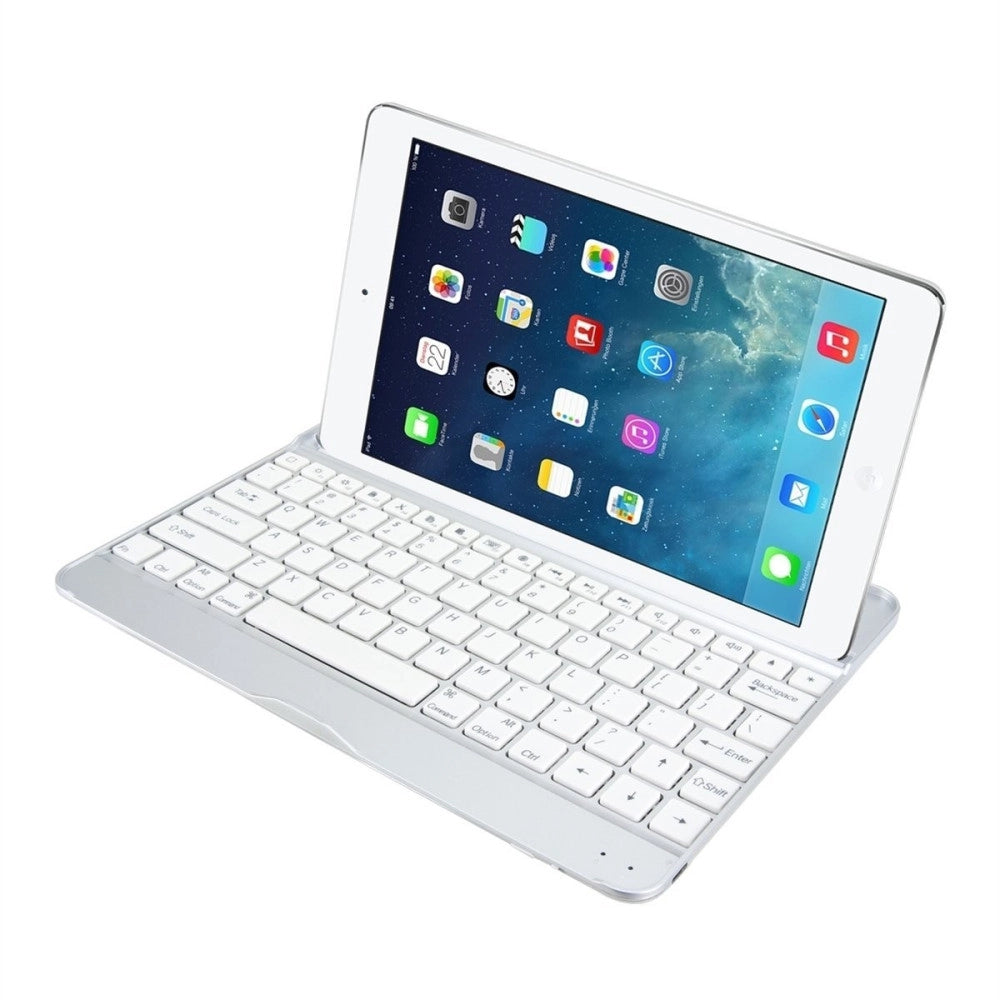 Trade Shop - Tastiera Qwerty Bluetooth Per Tablet Supporto Case Compatibile Bianca -