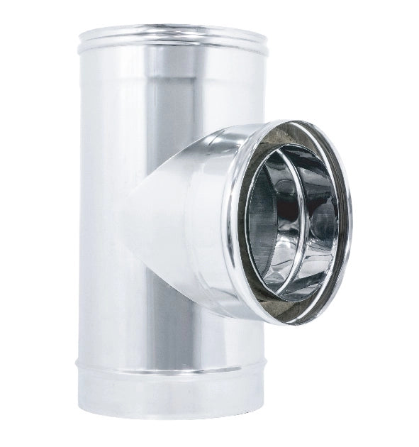 RAC INOX TEE DP  90°  80-130 304L - ZINCO CALABRIA