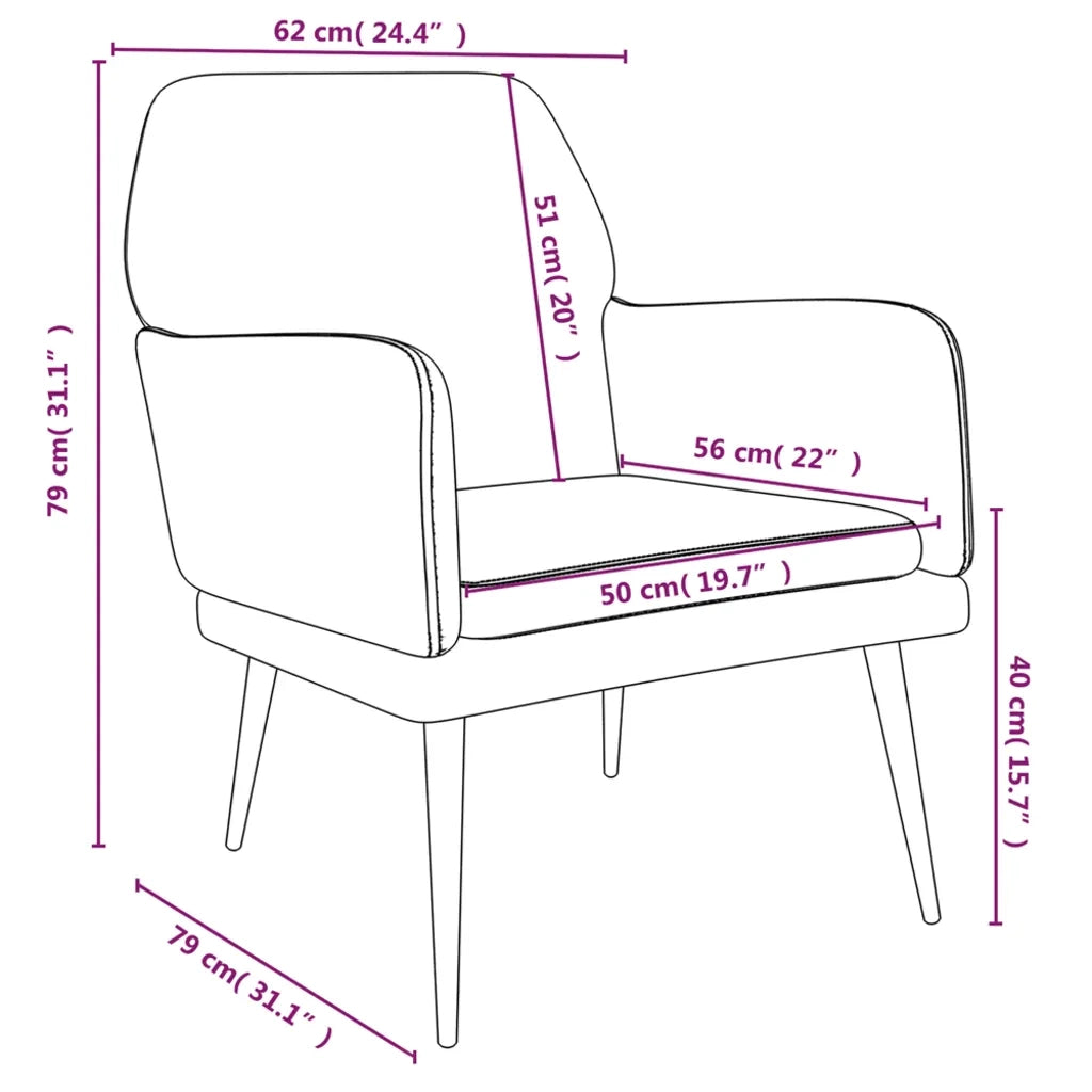 Poltrona | Sedia Relax Nera 62x79x79 cm Velluto