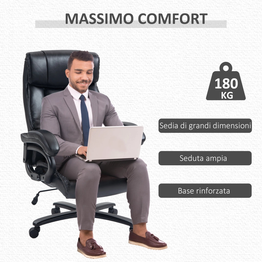 Poltrona Massaggiante Riscaldata da Ufficio ¨C Minimal ¨C Nera
