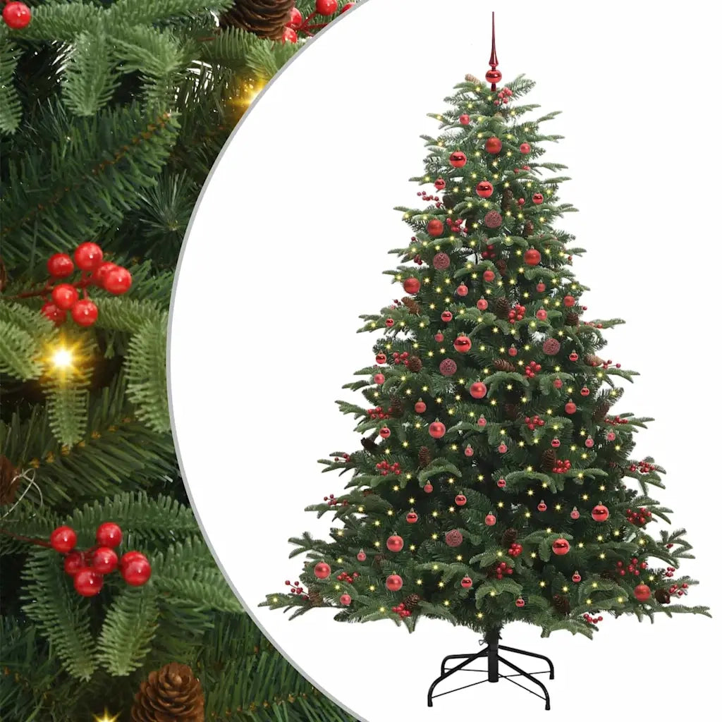 Albero di Natale artificiale con 300 LED Verde 210 cm 3395559