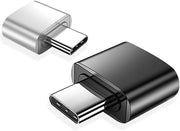 Adattore USB C a USB (2 pezzi) per MacBook Pro, smartphone e tablet - nero e argento