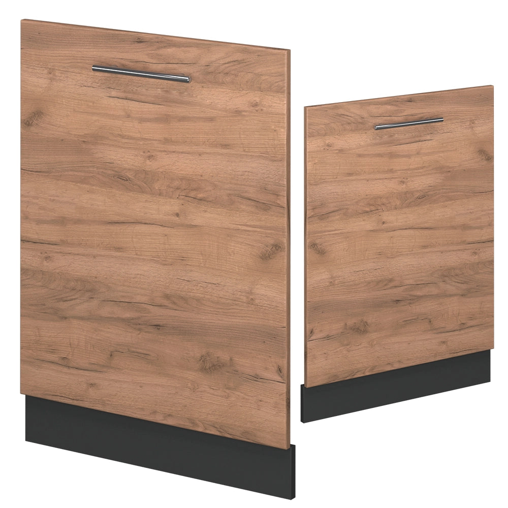 Pannello frontale della lavastoviglie Fame-Line Rovere dorato/Antracite 60 cm senza piano di lavoro Vicco