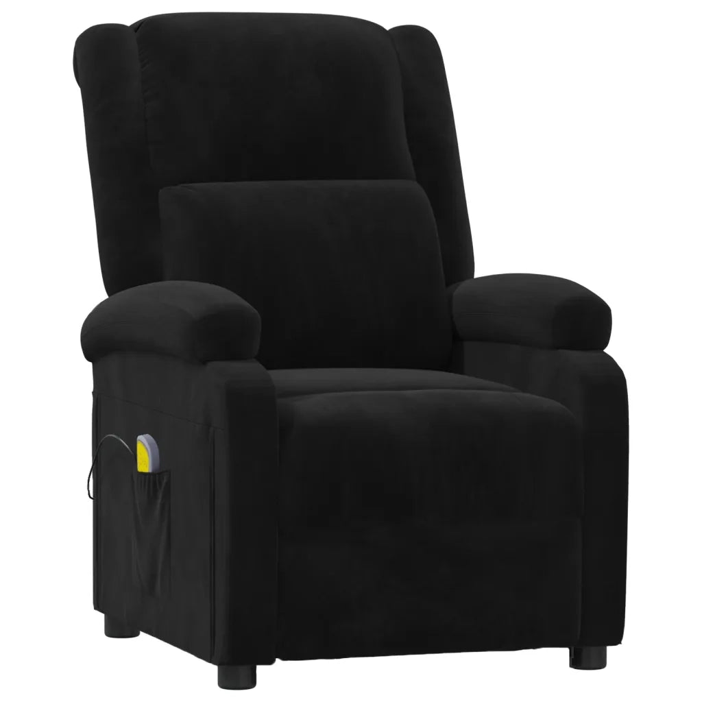 Poltrona Massaggiante Nera in Velluto 342416