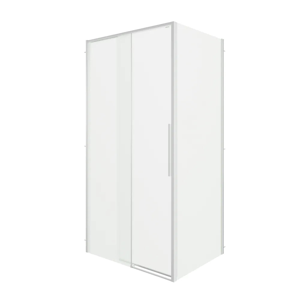 Box doccia angolare 120x90cm apertura scorrevole profili cromati vetro 6mm opaco anticalcare h195 | Canaria