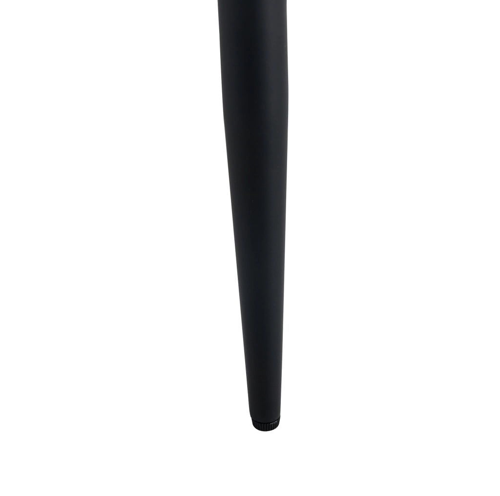 Set 2 sedie da pranzo in similpelle PU nera con gambe in metallo HOMVRA