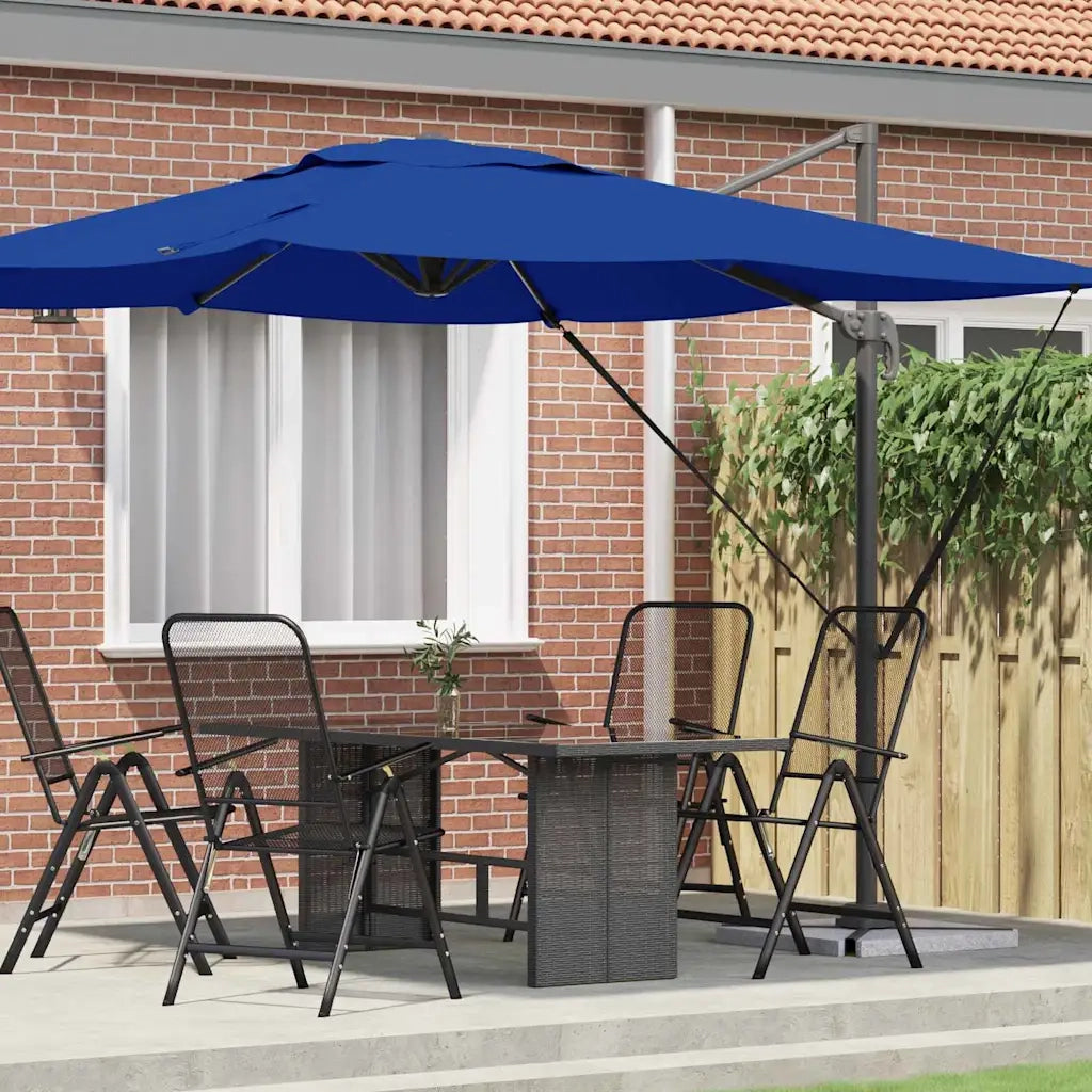 Ombrello | Parasol Roma Blu 286 x 284 x 265 cm Alluminio e Poliestere