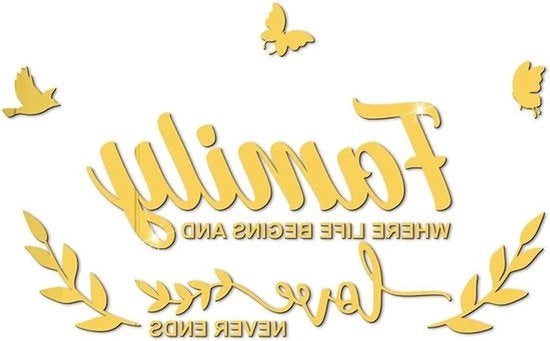Decorazione per Parete - Sticker - Oro - Farfalla - Sfondo Divano - Cultura di Casa - Adatto per Salotto - Sticker per Parete 3D Famiglia