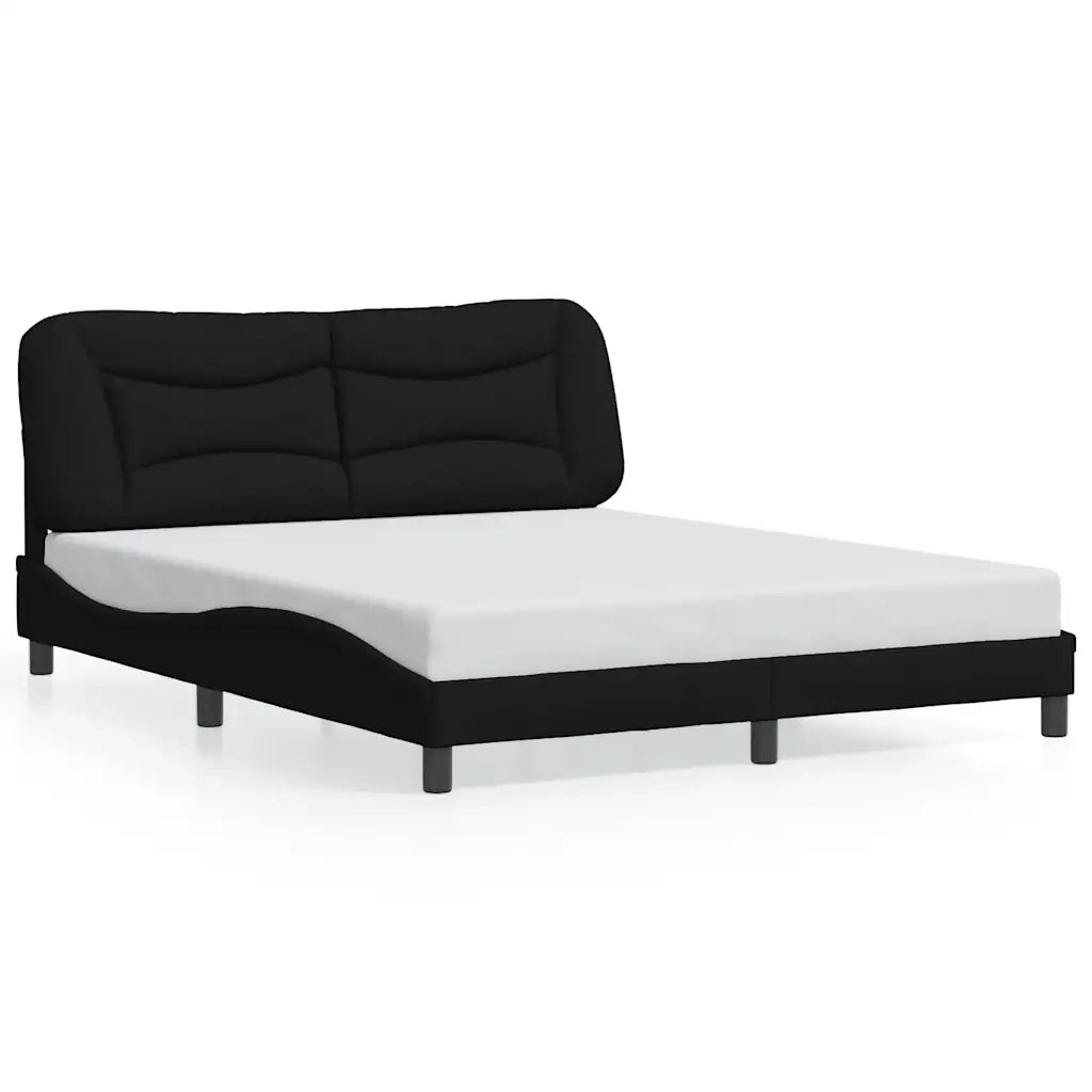 Giroletto senza Materasso-Struttura Letto Hvar Nero 160x200 cm in Tessuto