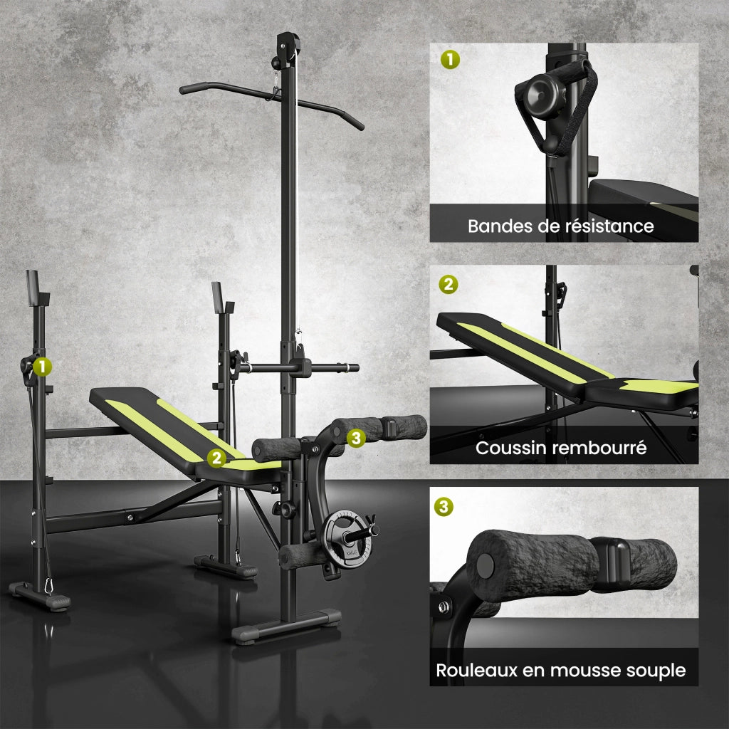 Banc de musculation ¨C Minimal ¨C nero e giallo
