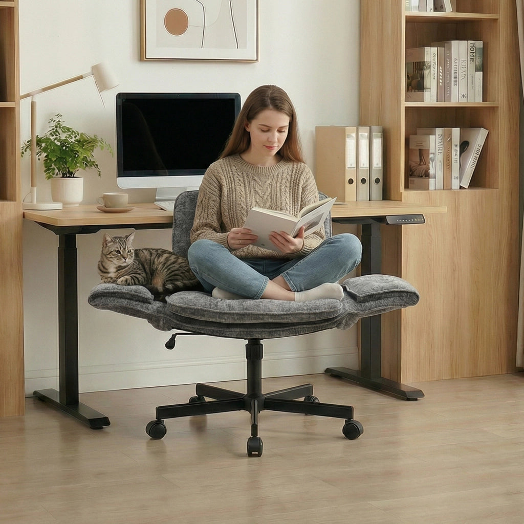 Sedia da ufficio girevole regolabile ¨C Minimal ¨C Grigio scuro