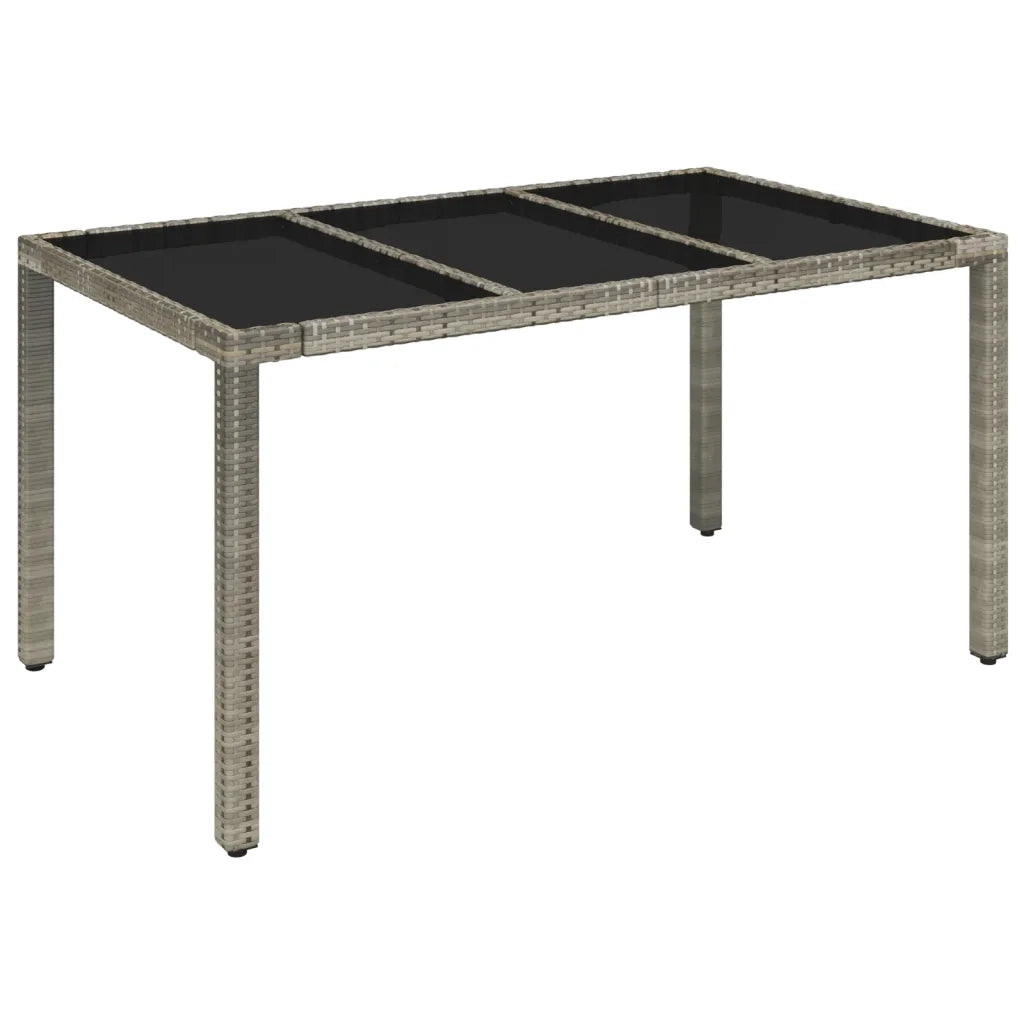 Set da Pranzo da Giardino 5 pz con Cuscini in Polyrattan Grigio 3213328