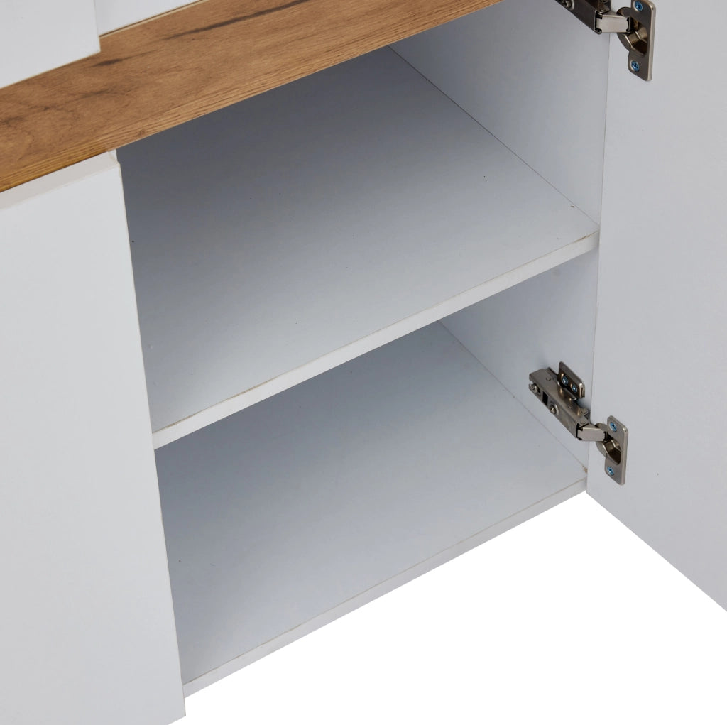 Credenza moderna a 3 ante con luce LED e controllo da app