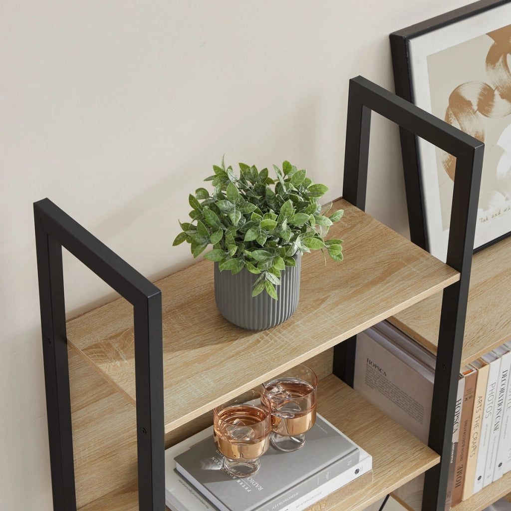 Libreria Doppia Loft Sonoma in Acciaio e Legno