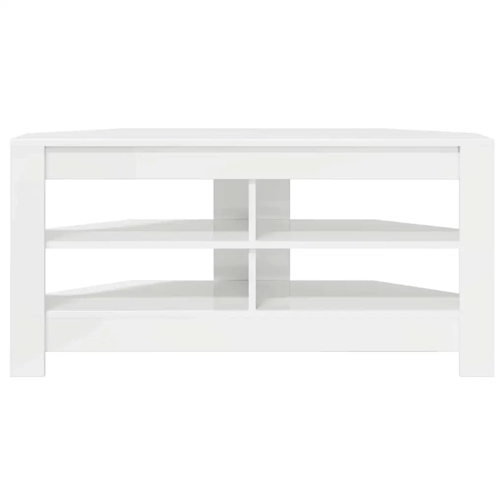MobileTV | Armadietto TV | Mobile Porta TVAngolare Bianco ad Alto Lucido 102 x 40,5 x 45 cm