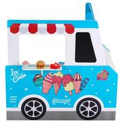 Carretto Gelati Bambini Legno Camioncini Supporto Giochi Finzione Volante Lavagna Scanner Congelatore Rubinetto