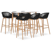 Set da Bar 7 pz Bianco e Nero 3057448