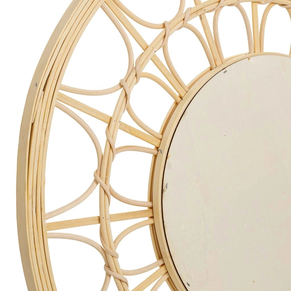 Specchio in rattan e bambù marrone d56x2h