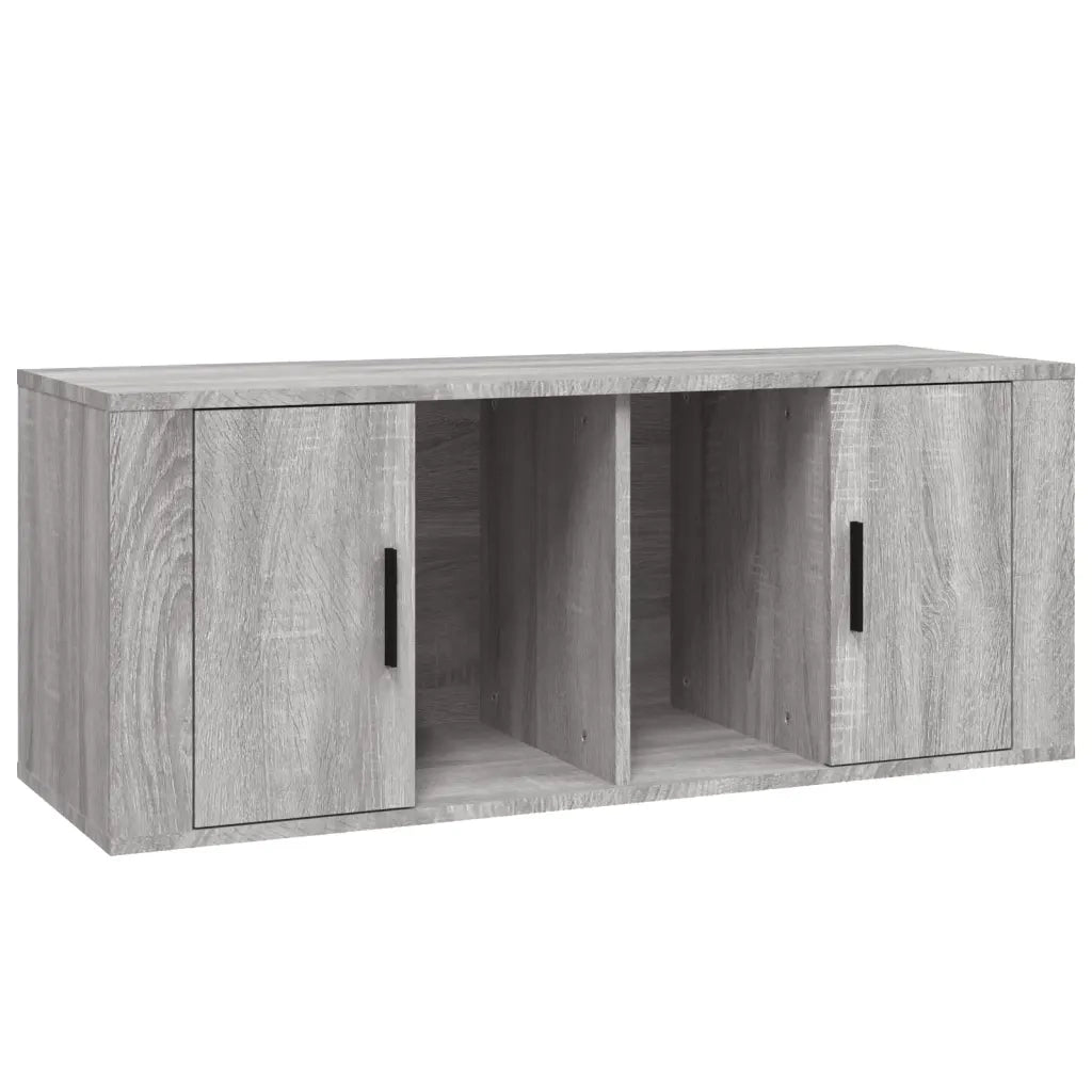 Mobile TV Grigio Sonoma 100x35x40 cm in Legno Multistrato 816806