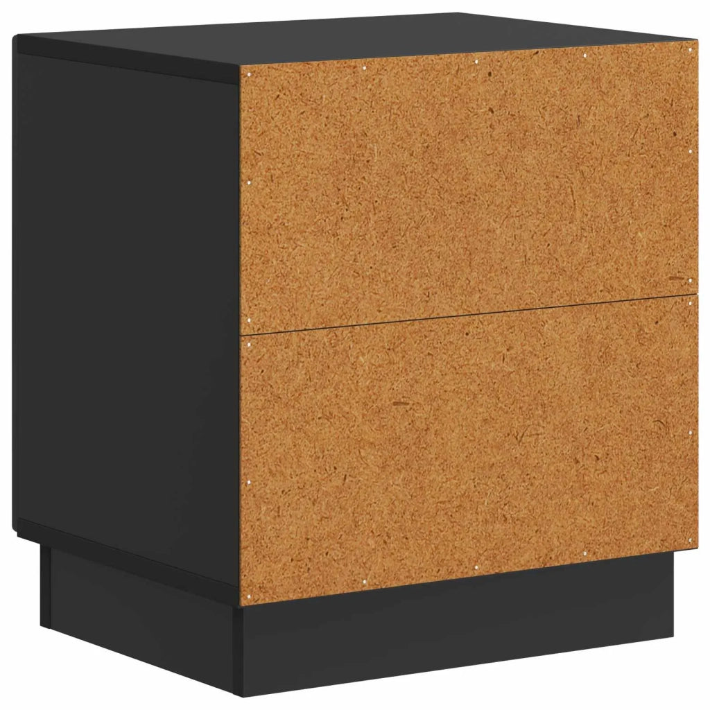 Comodino 2 pz Nero 43 x 34,5 x 47 cm Legno ingegnerizzato 895258