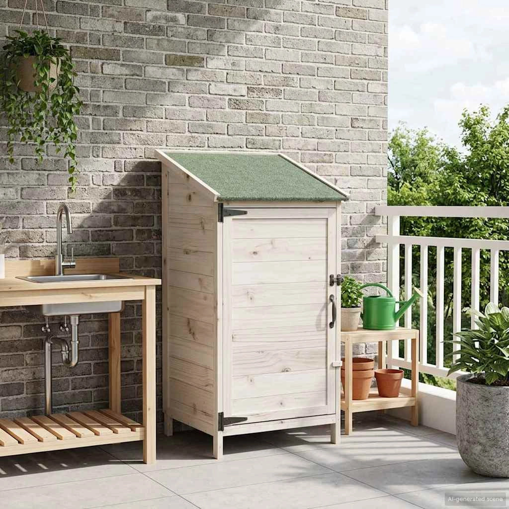 Capanno da Giardino con tetto Bianco 59 x 56 x 113,5 cm 42033437
