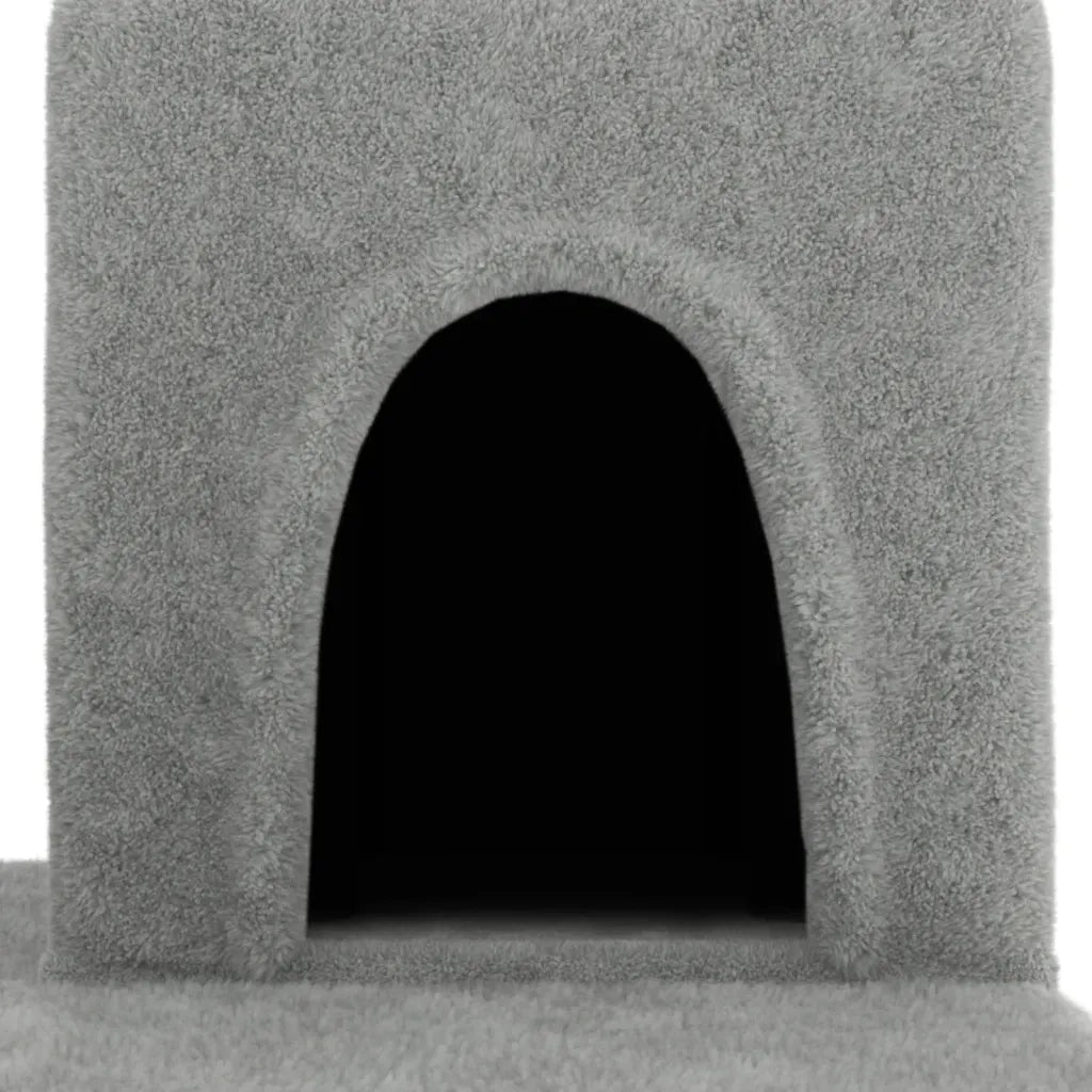 Albero per Gatti con Tiragraffi in Sisal Grigio Chiaro 154 cm CFW7721963
