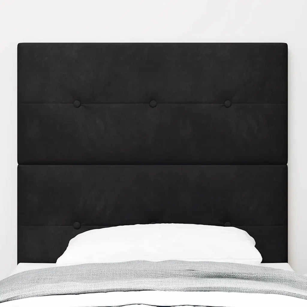 Testiera | Testata LED con strisce LED Nero 90 cm Velluto