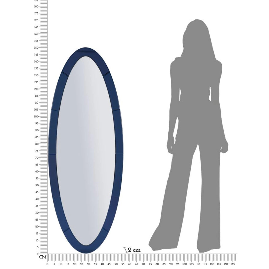 Specchio con Cornice VKH695, Blu, MDF, 150x55x2 cm
