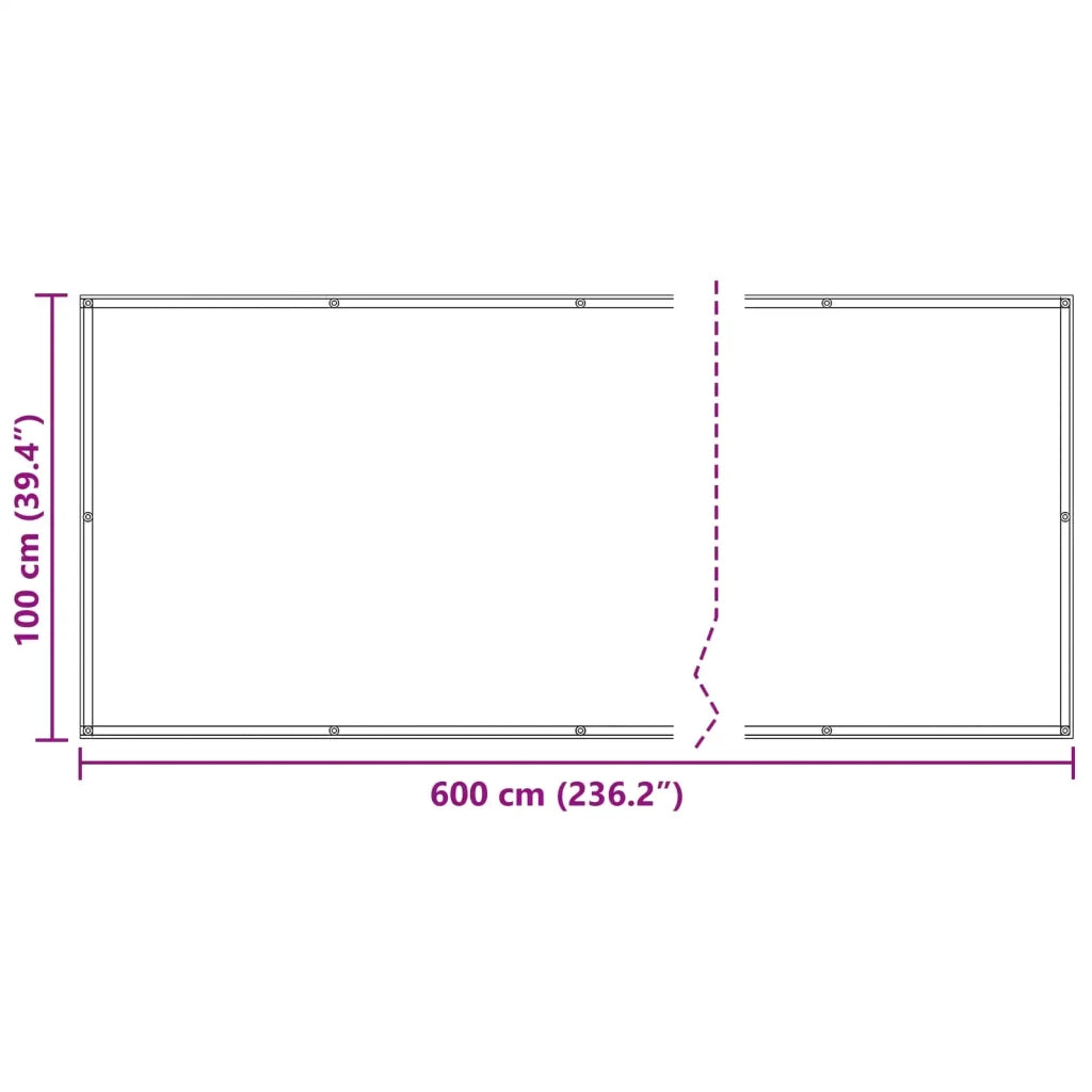 Schermo da balcone-Pannello per balcone Grigio chiaro e bianco 100 x 600 cm