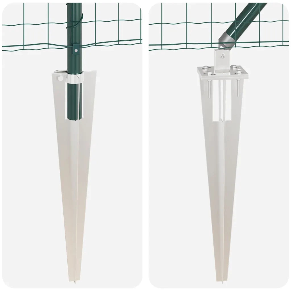 Recinzione da Giardino | Recinzione con Posto Verde 0,6 x 10 m Acciaio e PVC