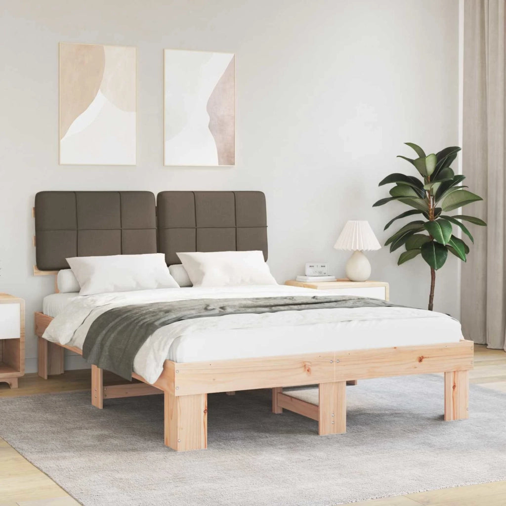 Letto con Testiera Rivestita Talpa 160 x 200 cm Pino massello 877407