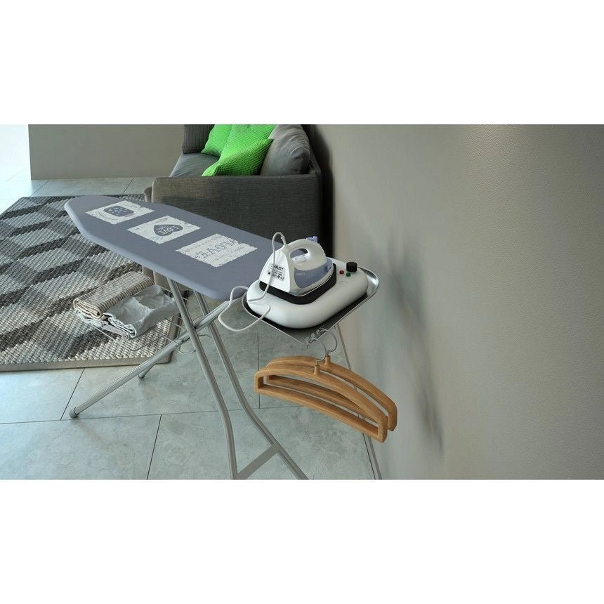 Colombo CLM850137 Turbo Vapor Asse da Stiro 120x40 cm 6 posizioni altezza fino a 95 cm portacaldaia 10 Kg griglia portabiancheria colore Grigio