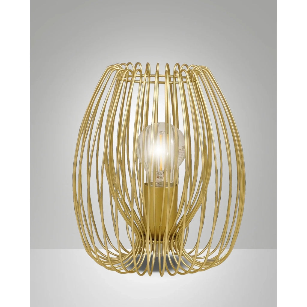 Lampada da Tavolo Oro Opaco Collezione CAMP Unica Sorgente di Luce E27 Metallo