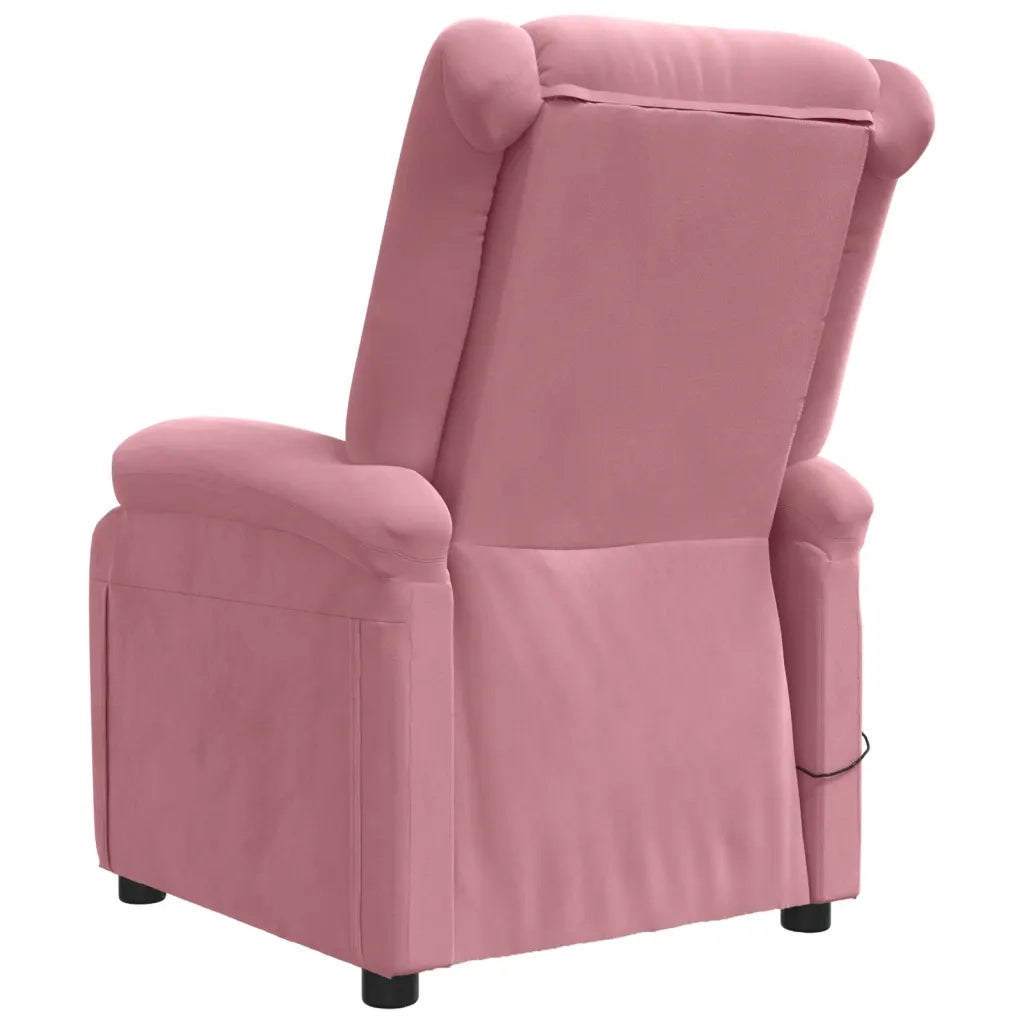 Poltrona Massaggiante Rosa in Velluto 342414