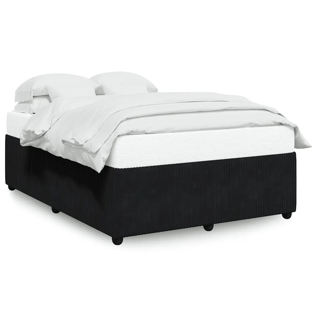 Giroletto senza Materasso-Struttura Letto Nero 140x190 cm in Velluto 887631
