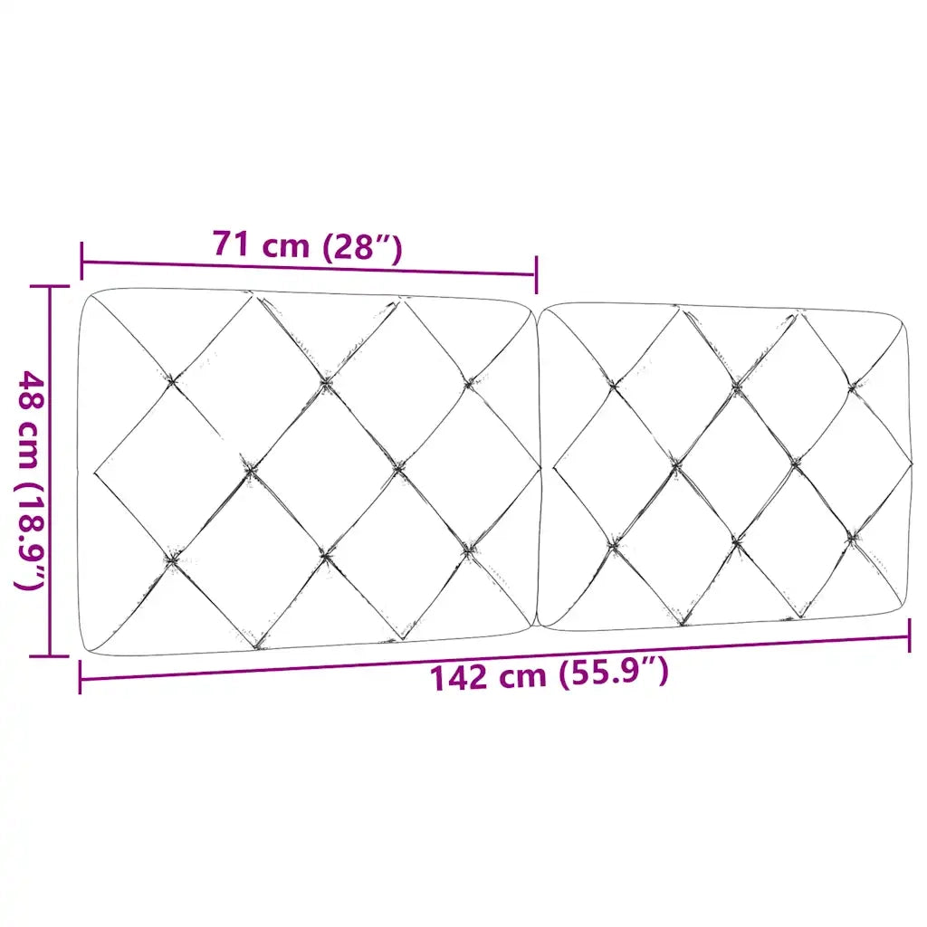 Cuscino Testiera Blu 140 cm in Tessuto 4019225