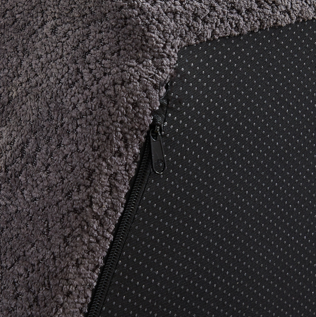 Poltrona singola esagonale in chenille morbido con design modulare e tre cuscini
