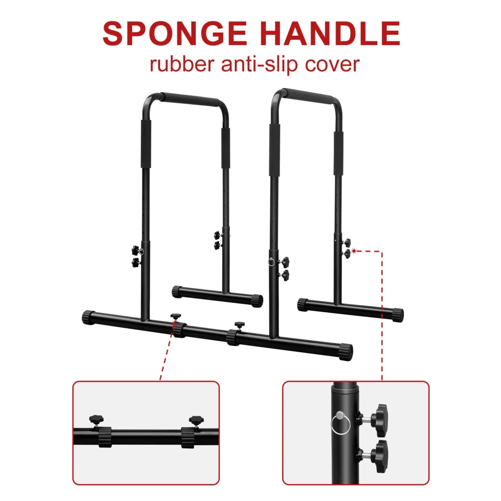 Stazione per Dip Bar Regolabile, Parallele Heavy Duty e Barre Parallele, Supporti Dip Stabili per Home Gym, Calisthenics e Attrezzatura per Allenamento Parte Superiore del Corpo