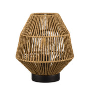 Lampada da tavolo boho carta marrone/nera E27 RL Miki