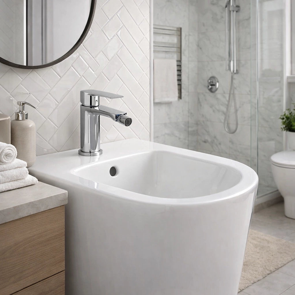 Rubinetto Bidet Cromato Monocomando con Bocca Orientabile 94001