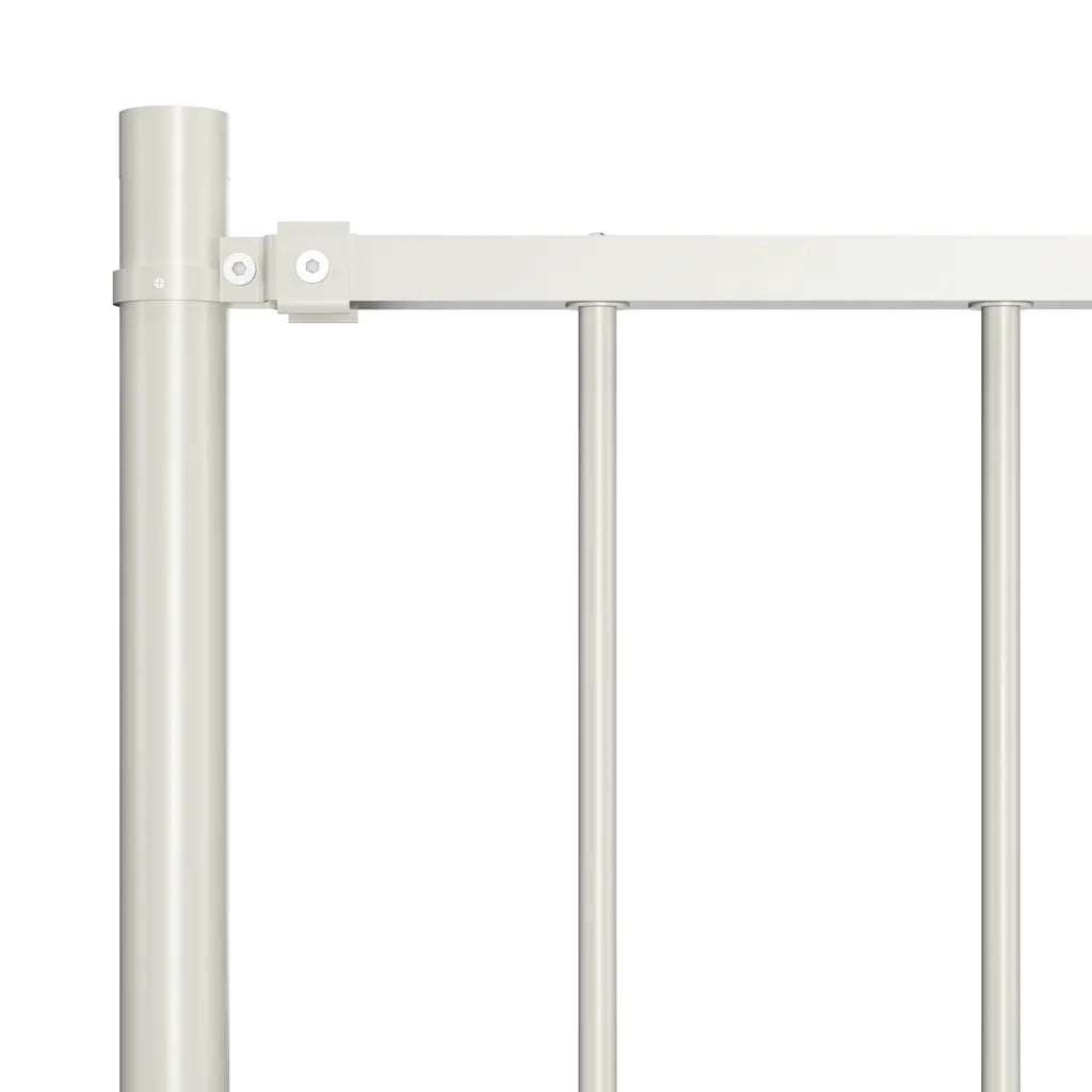 Pannello di recinzione Woerden con pali in acciaio 1,7x0,75 m Bianco 145215