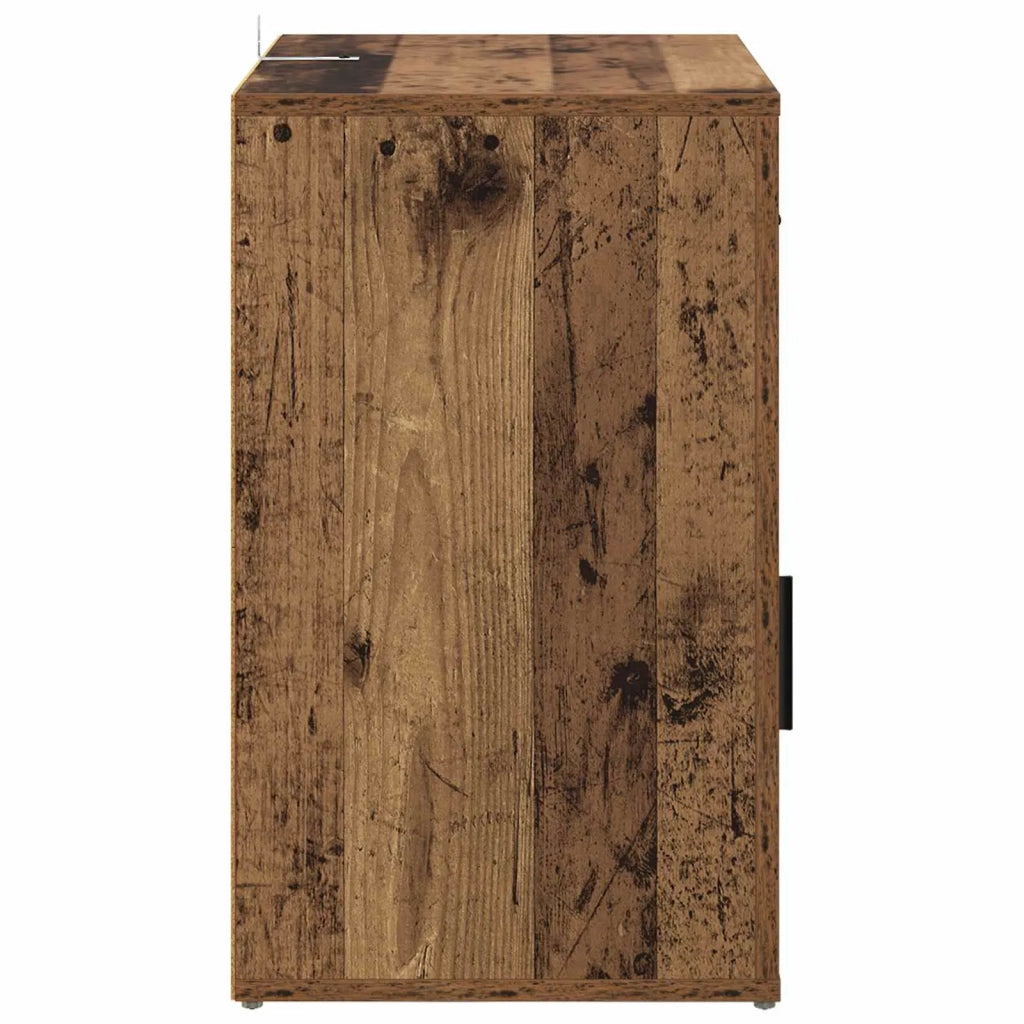 Armadio da Notte con cassetto Legno vecchio 35 x 50 x 60 cm 881069