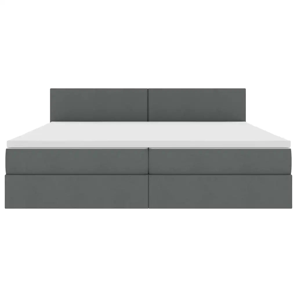 Letto con contenitore e materasso Grigio scuro 200 x 200 cm 3370468