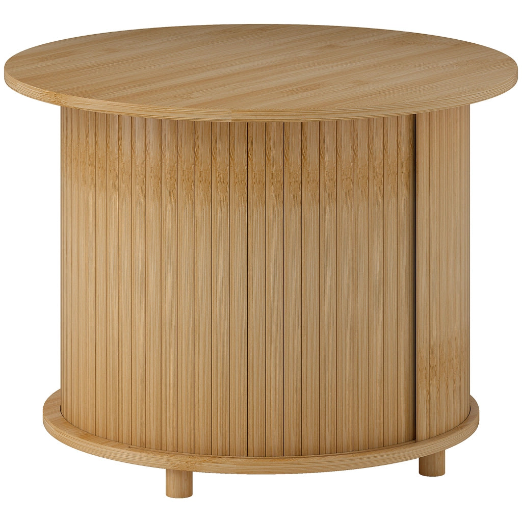 Tavolino rotondo con cassetto ¨C Minimal ¨C Bamb¨´, §¶60x45 cm