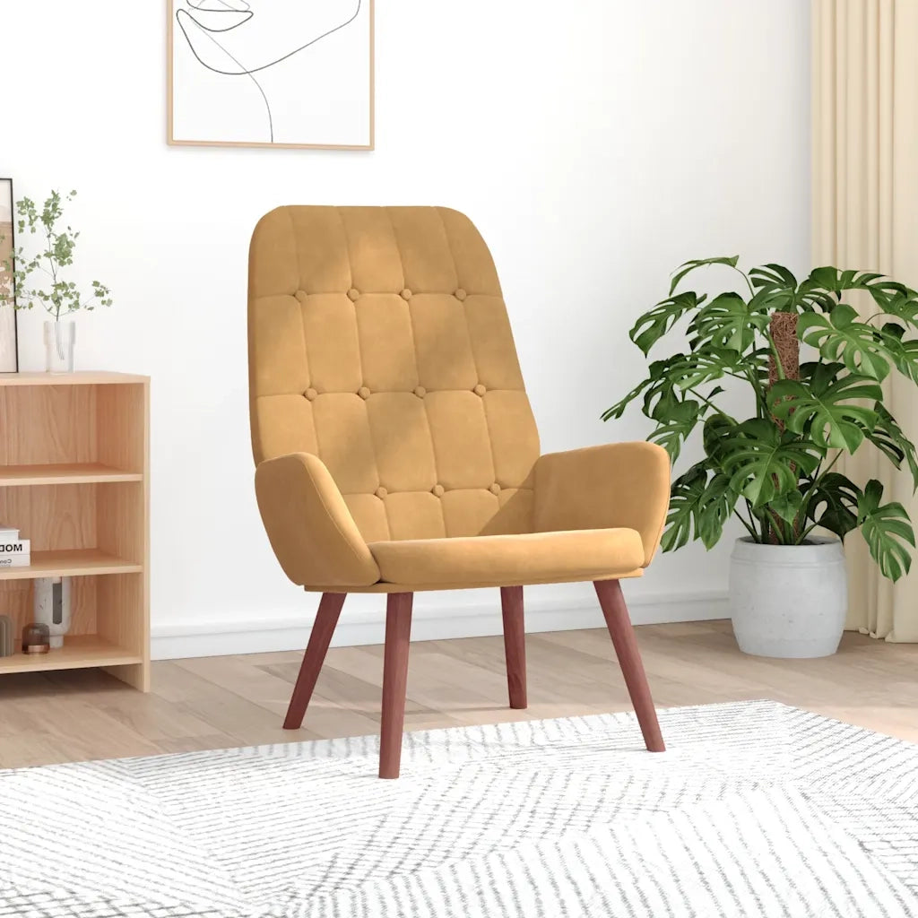 Poltrona Relax Marrone in Velluto 4102640