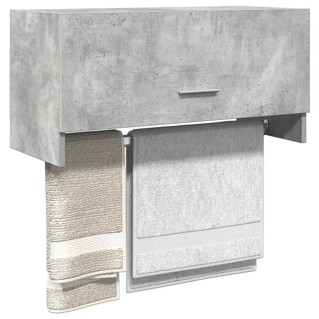 Armadio Grigio Cemento 70x32,5x35 cm in Legno Multistrato 808246
